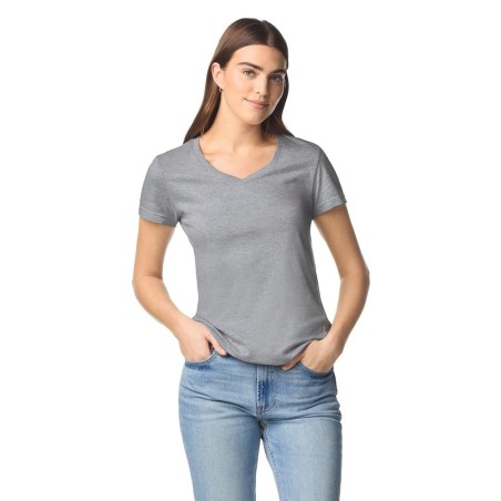 T-shirt femme col v Softstyle