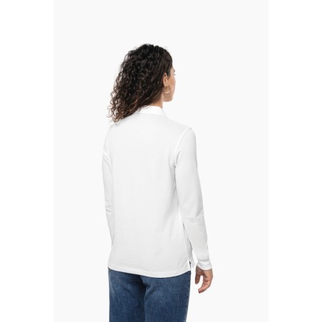Polo piqué manches longues Bio180 femme