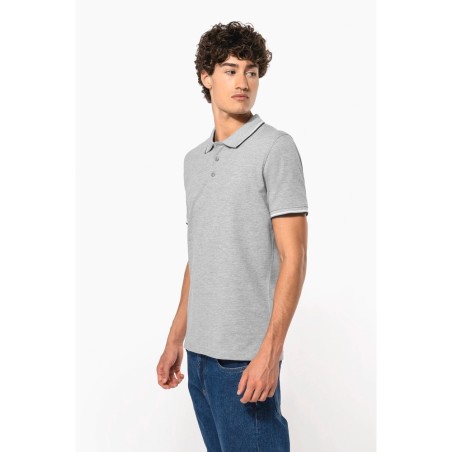 Polo maille piquée manches courtes homme