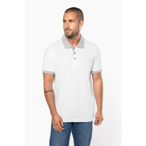 Polo piqué bicolore homme