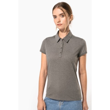 Polo jersey manches courtes femme