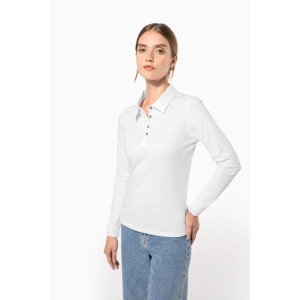 Polo jersey manches longues femme