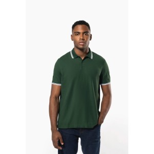 Polo homme manches courtes à liserés contrastés