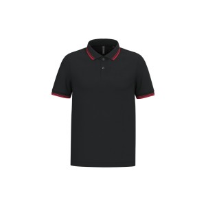 Polo homme manches courtes à liserés contrastés