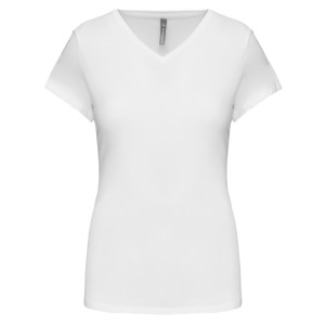 T-shirt col V manches courtes femme