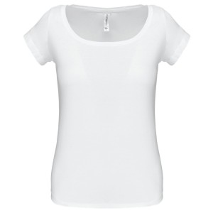 T-shirt col bateau manches courtes femme