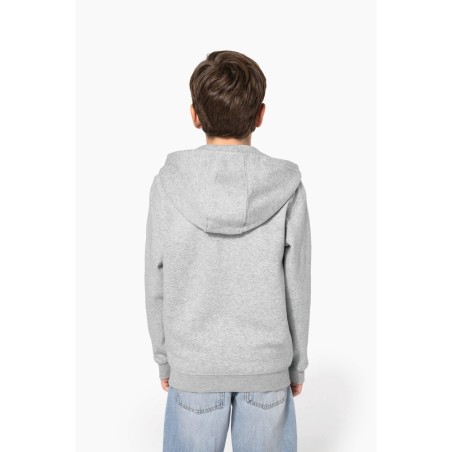Sweat-shirt recyclé zippé à capuche enfant