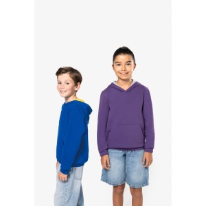 Sweat-shirt capuche contrastée enfant