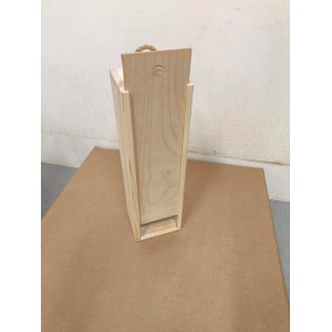 Boîte à vin en bois fabriquée à la main avec couvercle coulissant