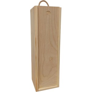 Boîte à vin en bois fabriquée à la main avec couvercle coulissant