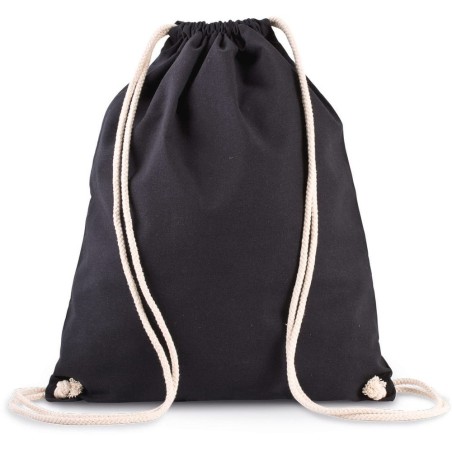 Sac à dos en coton bio avec cordelettes