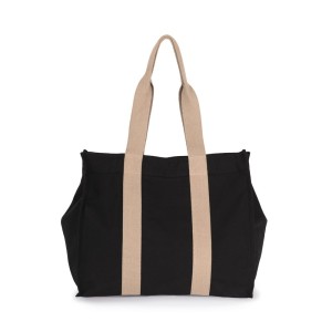 Grand sac shopping à soufflet recyclé
