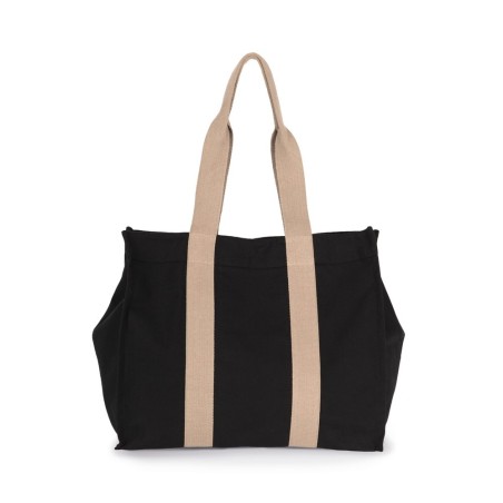 Grand sac shopping à soufflet recyclé