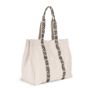 Grand sac shopping recyclé à soufflet