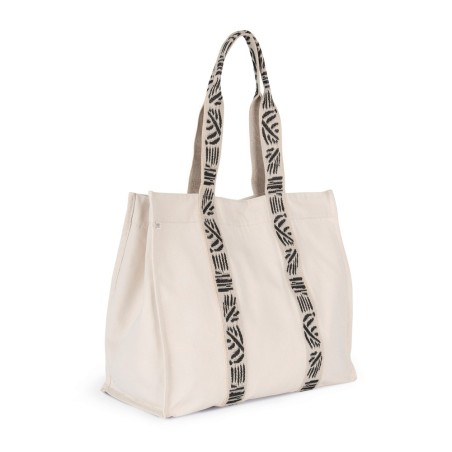 Grand sac shopping recyclé à soufflet
