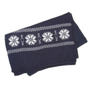 Echarpe de Noël tricotée motif étoiles