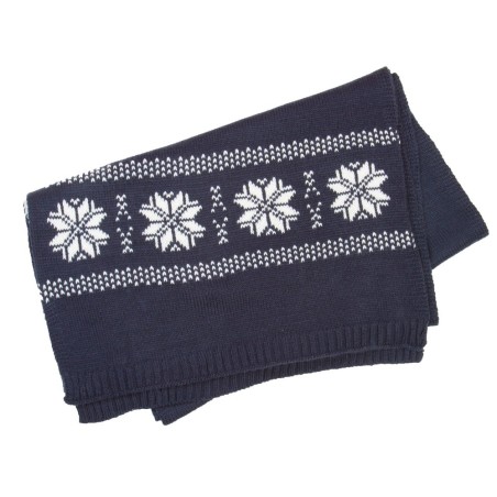 Echarpe de Noël tricotée motif étoiles