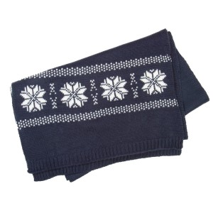 Echarpe de Noël tricotée motif étoiles