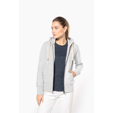 Sweat-shirt vintage zippé à capuche femme