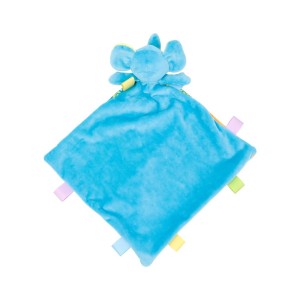 Doudou plat multicolore éléphant
