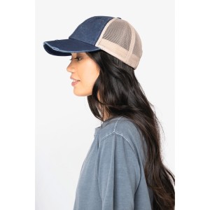 Casquette trucker écoresponsable effet déchiré unisexe