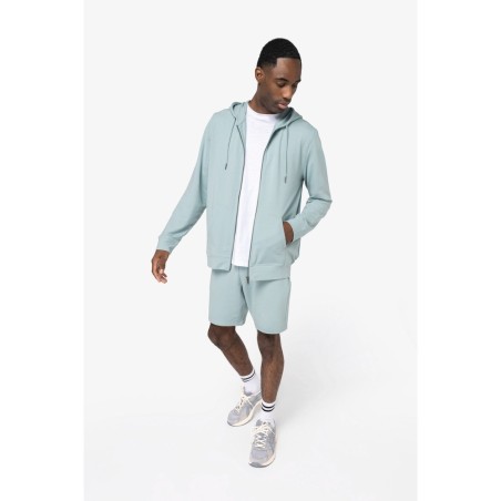 Sweat-shirt écoresponsable zippé à capuche en modal homme