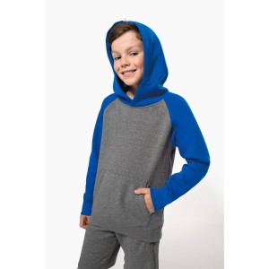 Sweat-shirt capuche bicolore enfant
