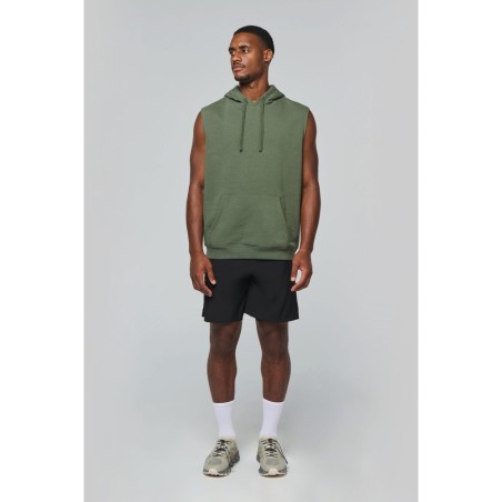 Sweat-shirt à capuche sans manches unisexe