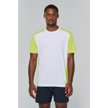 T-shirt de sport écoresponsable bicolore homme