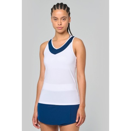 Débardeur de padel bicolore femme
