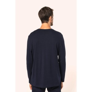 T-shirt Supima® col V manches longues homme
