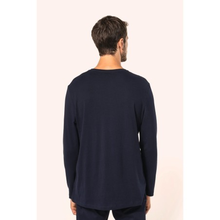 T-shirt Supima® col V manches longues homme