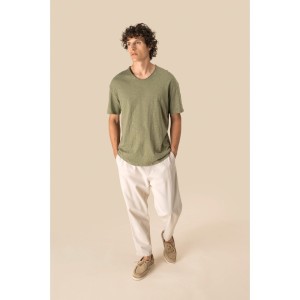 T-shirt écoresponsable col slub à épaules tombantes homme