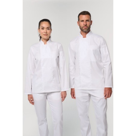 Veste de cuisine écoresponsable et respirante manches longues unisexe