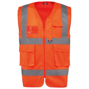 Gilet de sécurité haute visibilité recyclé avec zip unisexe