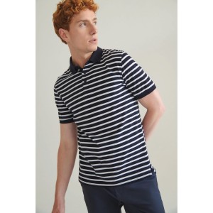 Polo jersey à rayures