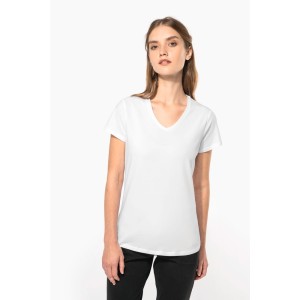 T-shirt col V manches courtes femme