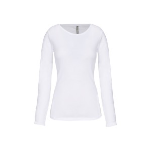 T-shirt col rond manches longues femme