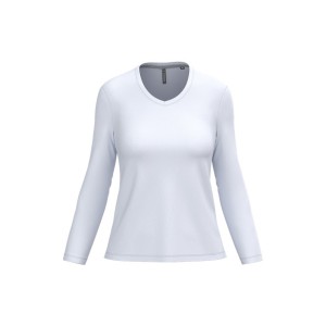 T-shirt col V manches longues femme