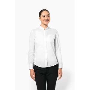 Chemise col mao manches longues femme