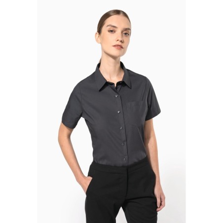 Chemise popeline manches courtes femme