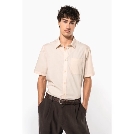 Chemise popeline polycoton manches courtes entretien facile homme