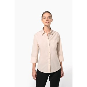 Chemise popeline polycoton manches 3/4 entretien facile femme