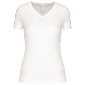 T-shirt de sport manches courtes col v femme