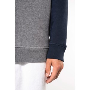 Sweat-shirt French Terry Bio bicolore col rond manches raglan homme