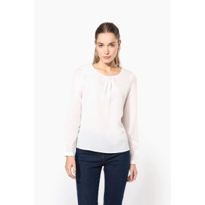 Blouse crêpe manches longues femme