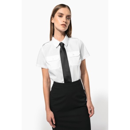Chemise pilote manches courtes femme