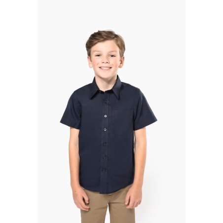 Chemise popeline manches courtes enfant