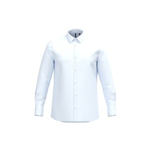 Chemise popeline polycoton sans poche entretien facile homme
