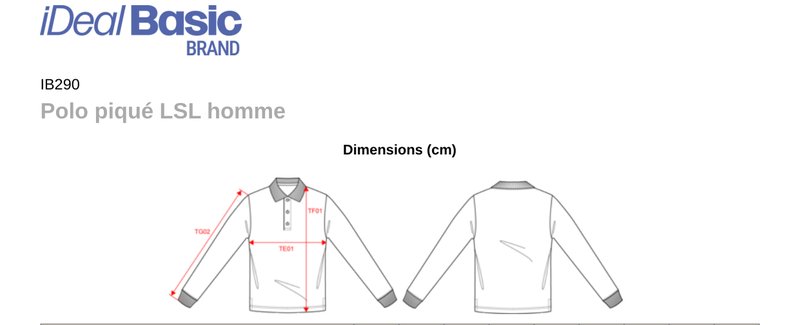 Schema mesures IB290